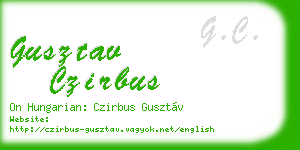gusztav czirbus business card